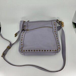 The Sak Collective Lavender Pebbled Leather Studded Crossbody Bag